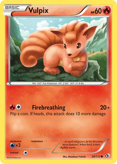 Image de la carte Pokemon Vulpix 20/113