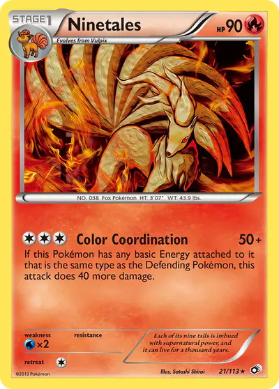 Image de la carte Pokemon Ninetales 21/113