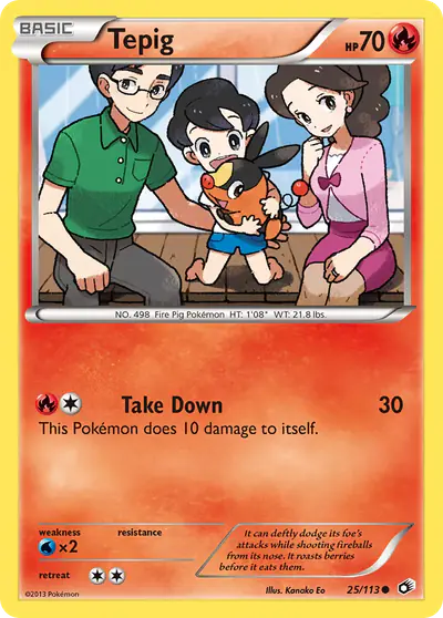 Image de la carte Pokemon Tepig 25/113