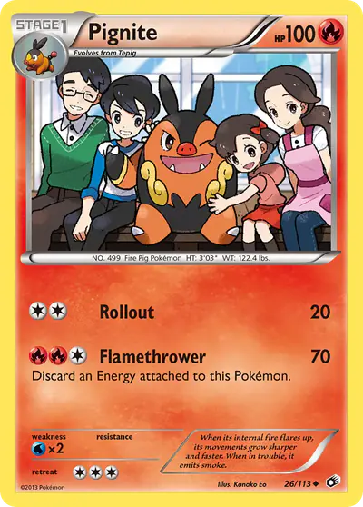 Image de la carte Pokemon Pignite 26/113