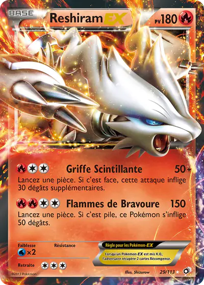 Image de la carte Pokemon Reshiram EX 29/113