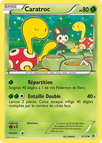 Image de la carte Pokemon Caratroc 3/113