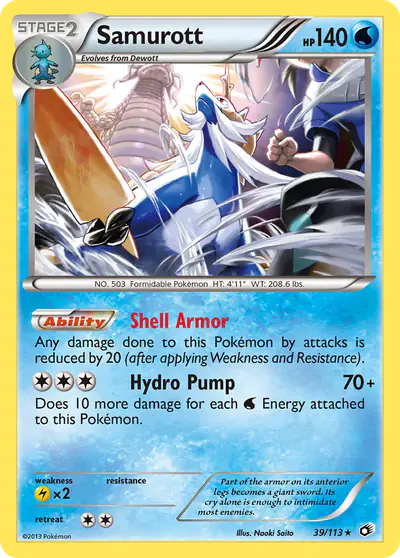 Image de la carte Pokemon Samurott 39/113