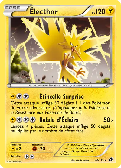 Image de la carte Pokemon Électhor 46/113