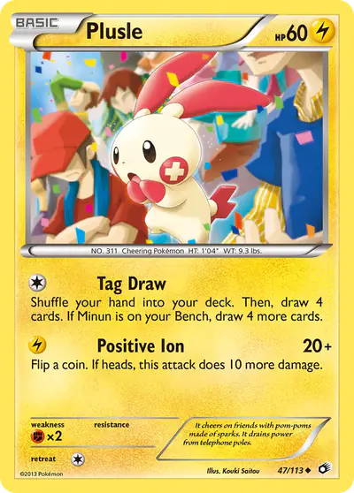 Image de la carte Pokemon Plusle 47/113