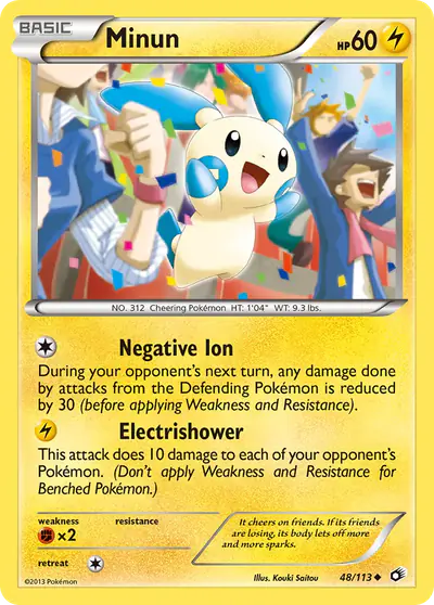 Image de la carte Pokemon Minun 48/113