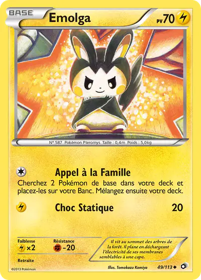 Image de la carte Pokemon Emolga 49/113