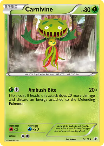 Image de la carte Pokemon Carnivine 5/113