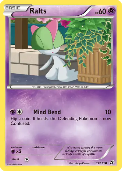 Image de la carte Pokemon Ralts 59/113