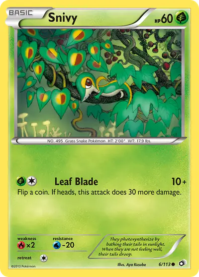 Image de la carte Pokemon Snivy 6/113