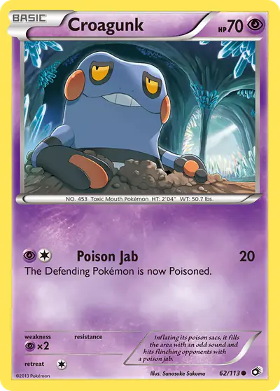 Image de la carte Pokemon Croagunk 62/113