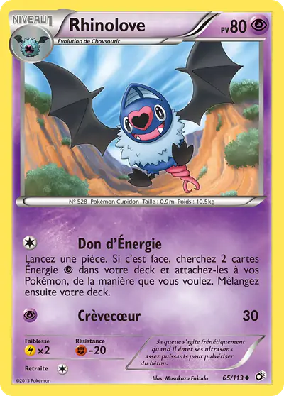 Image de la carte Pokemon Rhinolove 65/113