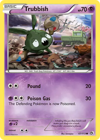 Image de la carte Pokemon Trubbish 67/113