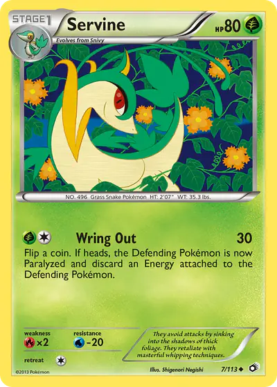 Image de la carte Pokemon Servine 7/113