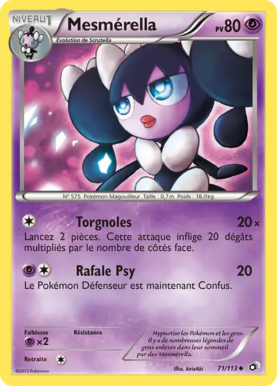 Image de la carte Pokemon Mesmérella 71/113