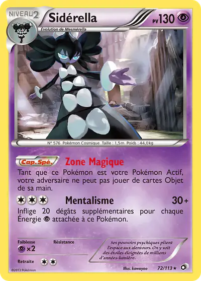 Image de la carte Pokemon Sidérella 72/113