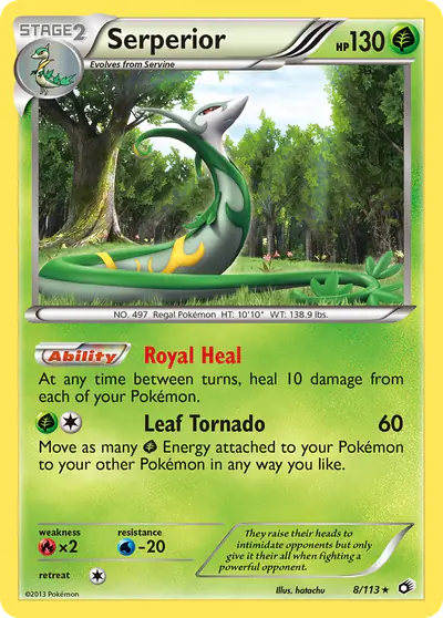 Image de la carte Pokemon Serperior 8/113