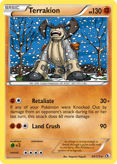 Image de la carte Pokemon Terrakion 84/113