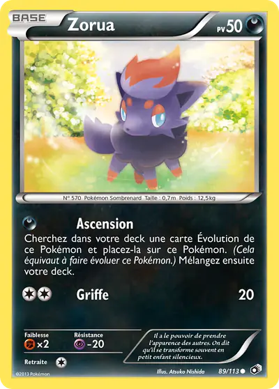 Image de la carte Pokemon Zorua 89/113