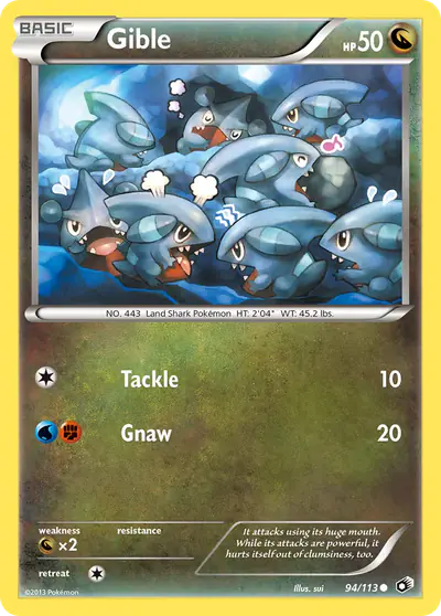 Image de la carte Pokemon Gible 94/113