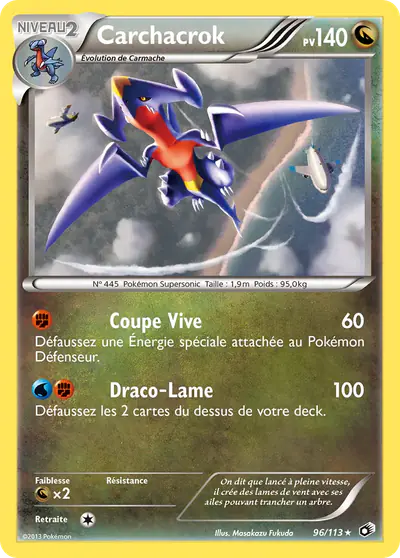 Image de la carte Pokemon Carchacrok 96/113