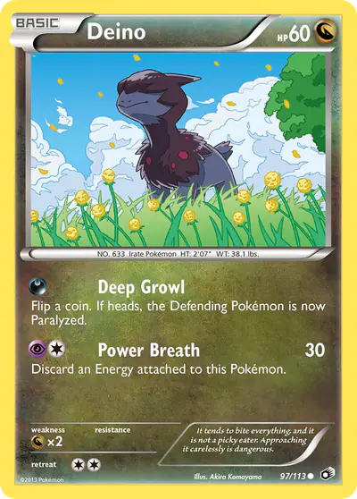 Image de la carte Pokemon Deino 97/113