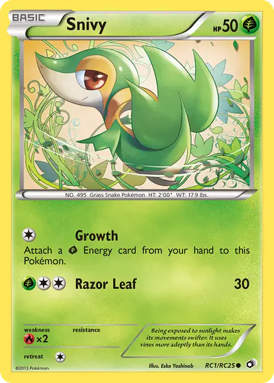 Image de la carte Pokemon Snivy RC1/113