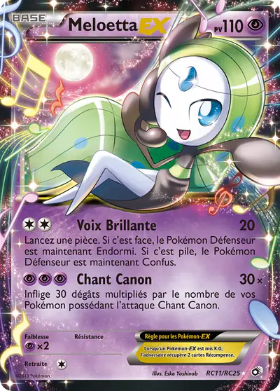 Image de la carte Pokemon Meloetta EX RC11/113