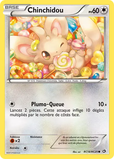 Image de la carte Pokemon Chinchidou RC18/113