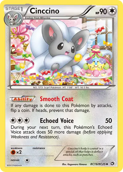 Image de la carte Pokemon Cinccino RC19/113