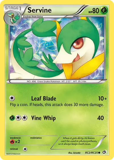 Image de la carte Pokemon Servine RC2/113