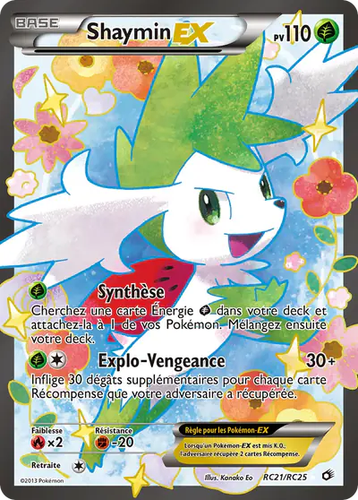 Image de la carte Pokemon Shaymin EX RC21/113