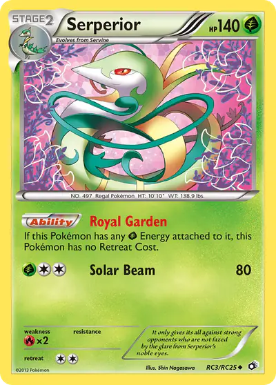 Image de la carte Pokemon Serperior RC3/113