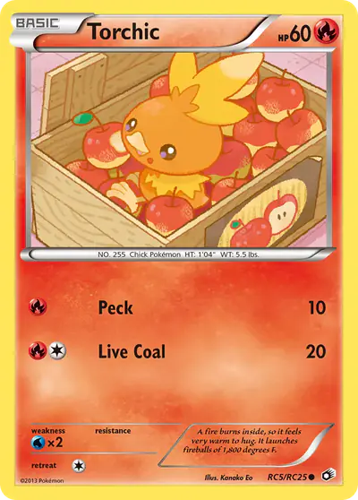 Image de la carte Pokemon Torchic RC5/113