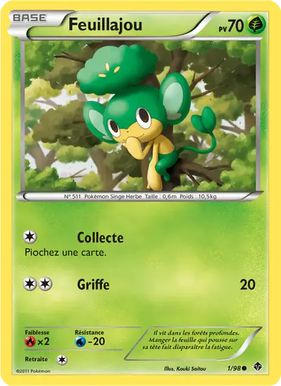 Image de la carte Pokemon Feuillajou 1/98