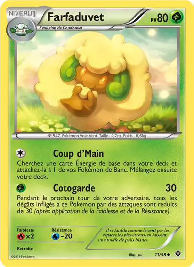 Image de la carte Pokemon Farfaduvet 11/98