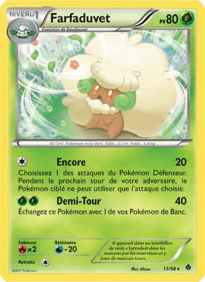Image de la carte Pokemon Farfaduvet 12/98