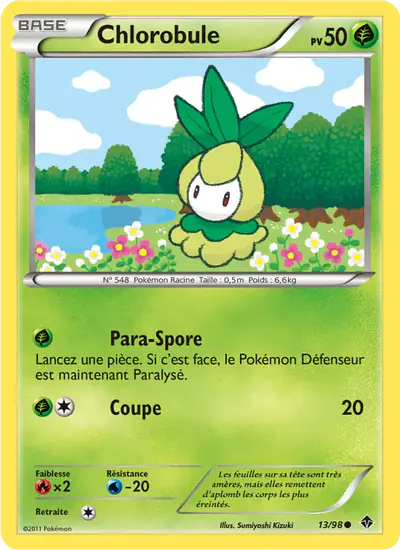 Image de la carte Pokemon Chlorobule 13/98