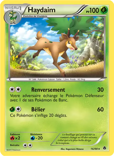 Image de la carte Pokemon Haydaim 16/98