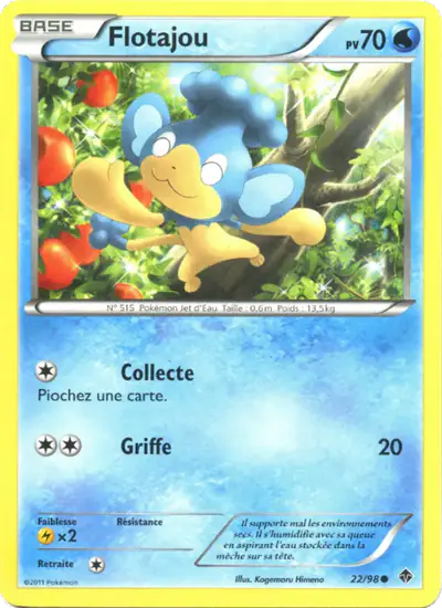 Image de la carte Pokemon Flotajou 22/98