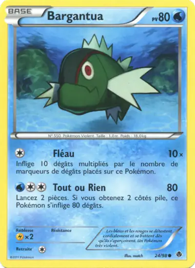 Image de la carte Pokemon Bargantua 24/98