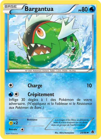 Image de la carte Pokemon Bargantua 25/98