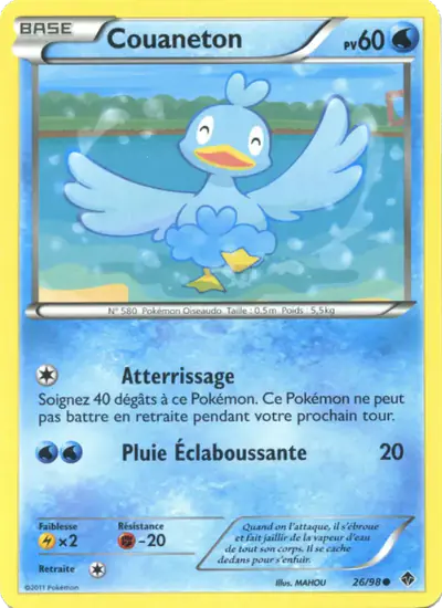 Image de la carte Pokemon Couaneton 26/98