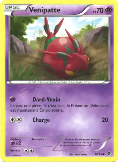 Image de la carte Pokemon Venipatte 38/98