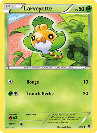 Image de la carte Pokemon Larveyette 4/98