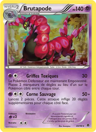 Image de la carte Pokemon Brutapode 40/98