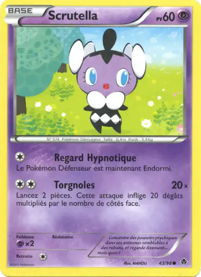Image de la carte Pokemon Scrutella 43/98