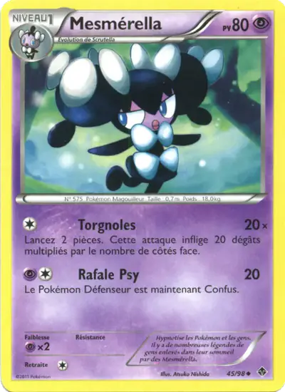 Image de la carte Pokemon Mesmérella 45/98