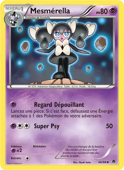 Image de la carte Pokemon Mesmérella 46/98