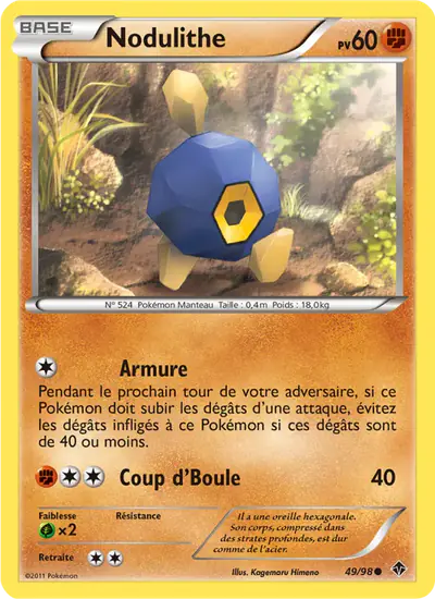 Image de la carte Pokemon Nodulithe 49/98